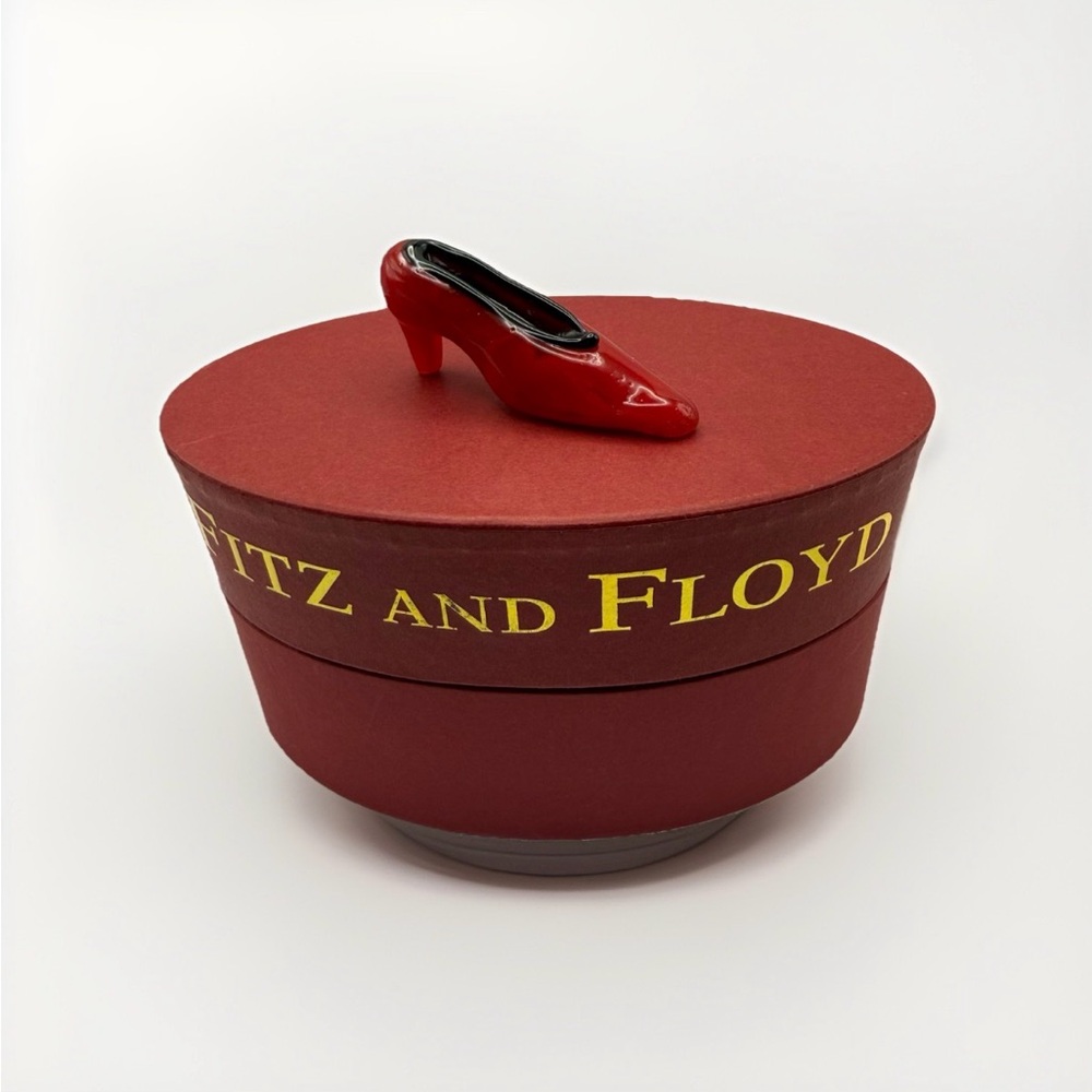 Vintage 2004 Fitz & Floyd Glass Menagerie Sedona Shoe Miniature Box LE 43/516